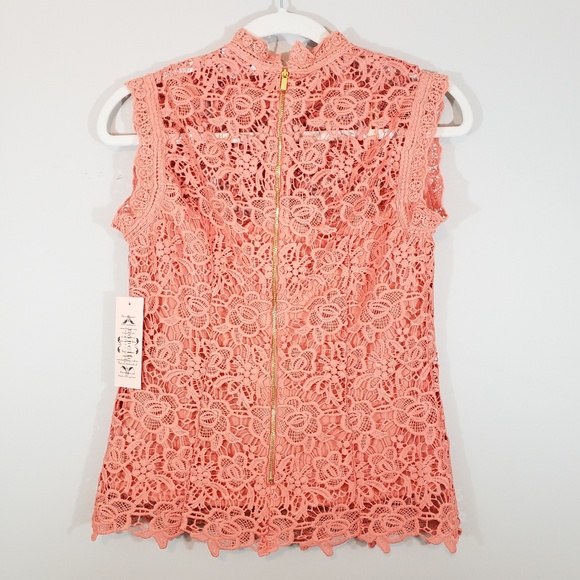 Anthro| Nanette Lepore Sleeveless Lace top - Picture 4 of 7